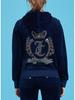 Luxurious Women's Velvet Hooded Two-Piece Sportswear Set - Loose Leg, Hot Drill. Perfect for Spring & Autumn.