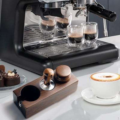 Kaffee Tamper Halter Siebträger Manuell 3 Löcher Holz Espresso Ständer Rack für