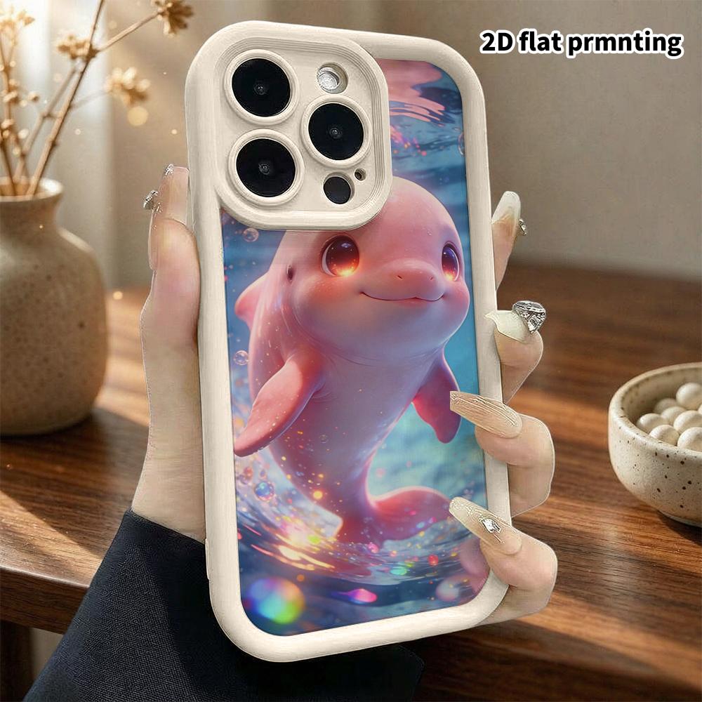 Phone Case: 2D Flat Design Suitable for iPhone 18 17 16 15 14 13 Pro Stepped Protective Case, Underwater Fantasy Scene, Christmas and Halloween Gift
