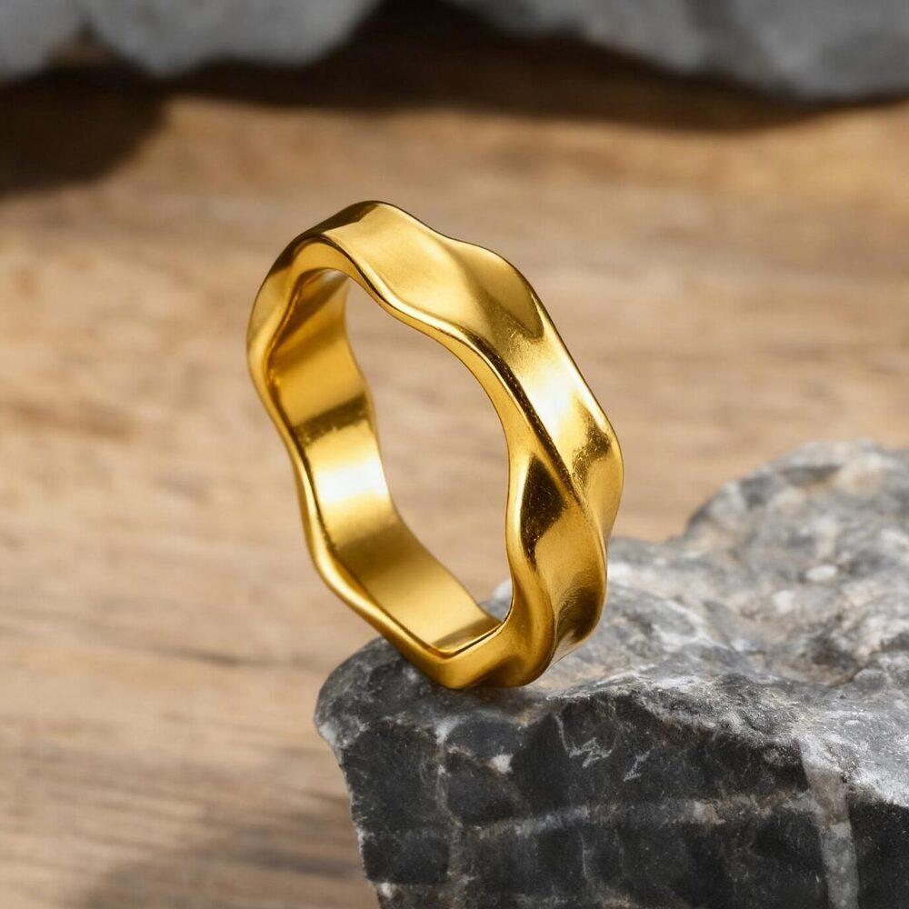 Vnox 2025 Nowy Pierścionek Mobius dla Mężczyzn Chłopców, Oksydowany Skręcony Pierścionek na Palec ze Stali Nierdzewnej, Retro Pierścionek Nieskończonej Miłości na Rocznicę dla Niego