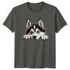 Cute Husky Peeking Dog Lover TShirt