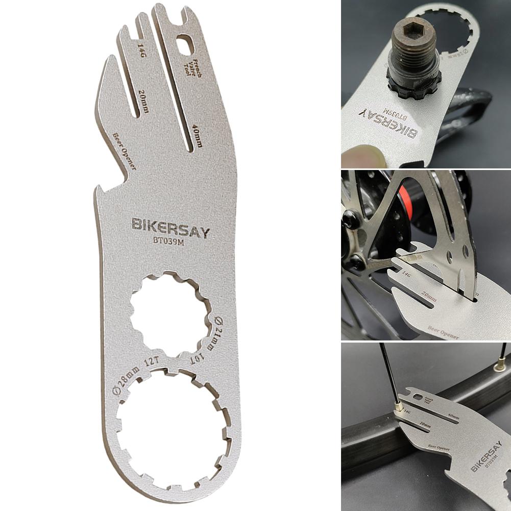 Bike Disc Rotor Alignment Tool Truing Wrench Stainless Steel Bicycle Brake Disc Adjuster Multifunctional Cycling Accessories