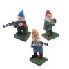 1pc Garden Statue Military Dwarf with Gun, Fun Garden Dwarf Set Home Decor Patio Lawn Garden Decorations