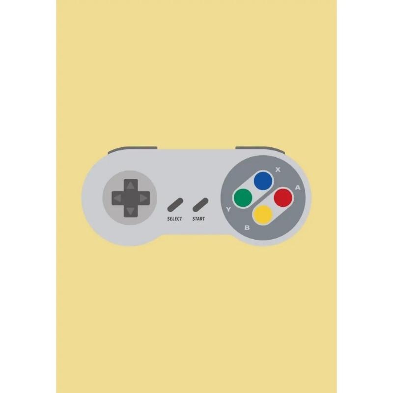 Retro Video Game Controllers Poster Handheld Game Console Gamepad Canvas Painting Wall Print Picture for Living Room Home Decor