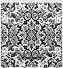 Grey Shower Curtain, Classic Damask Motif With Curlicue Leaves And Oriental Trippy Floral, Cloth Fabric Bathroom Decor
