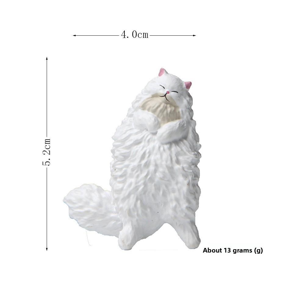 Cartoon Cute 4pcs Sleeping Cat Model Ornament Set Decoration Accessories