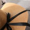 oversized brim straw hat women's new summer bow streamer UV-proof seaside vacation sunscreen hat
