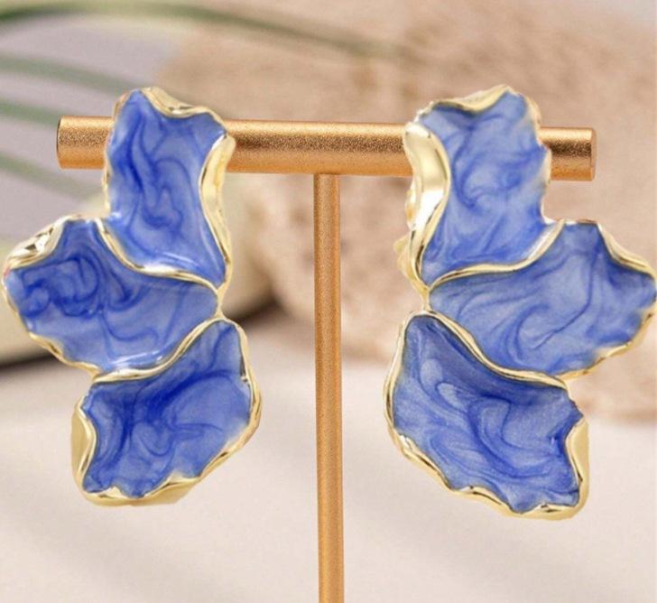 

Универсальные серьги-лепестки клевера, модные серьги-капли с дизайном «масло», серьги «сладкий темперамент» для женщин