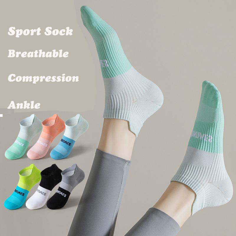 Ankle Compression Sock for Both Male and Ladies Athletic Breathable Low Cut Compression Fitness Running Sock with Ankle Supp Practical Use