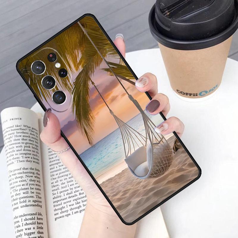 Amazing Nature Summer Beach Ocean Phone Case Cover For Samsung Galaxy S24 S25 Ultra S21 S22 Ultra S10E Note 10 Plus 20 FE S23