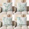 Home Decor Eucalyptus Leaf Pattern Throw Pillow For Home Pattern Cushion Cover Suitable For Sofa Bedroom Car Pillow Cover