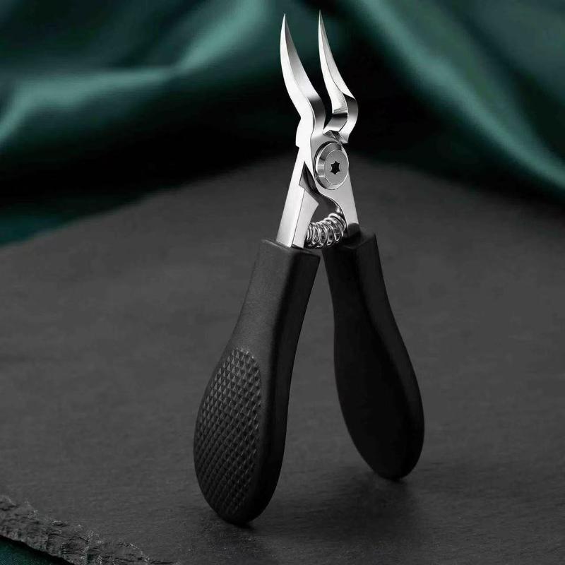 Heavy-Duty Steel Toenail Clipper Podiatrist Recommended Serrated Blade Trimmer for Thick Ingrown Toenails