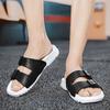 Fashion Women Lightweight Buckle Decor Fastener large size 45 46 Sport Sandals Sporty Black Fabric Sandals Summer Men Shoes