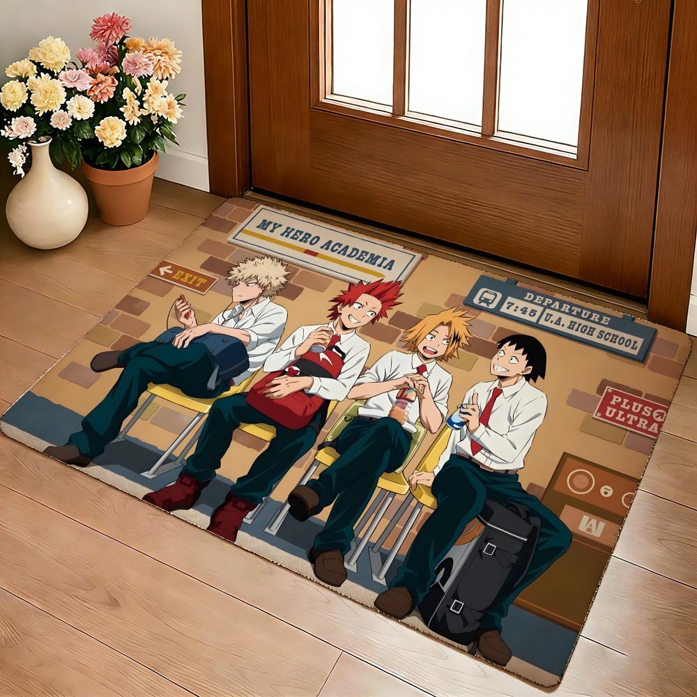 Anime M-My Hero Academia Floor Mat Cozy Flannel Soft Thick Non-Slip Mat For Living Room Bedroom Kitchen Decor Rugs