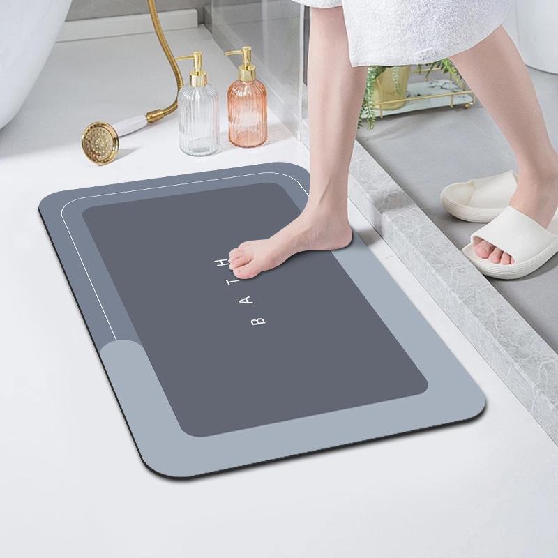 Non-Slip Diatomaceous Earth Bath Mat - Quick Dry, Dirt-Resistant, High Absorbency