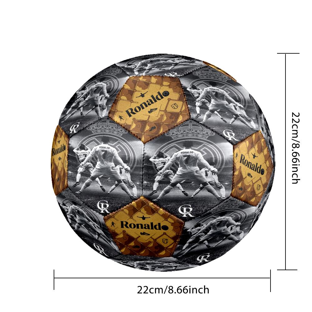 Ronaldo's Dream Win Motivation Size 5 Football Machine-Stitched Indoor/Outdoor Training and Matches for Football Accessories