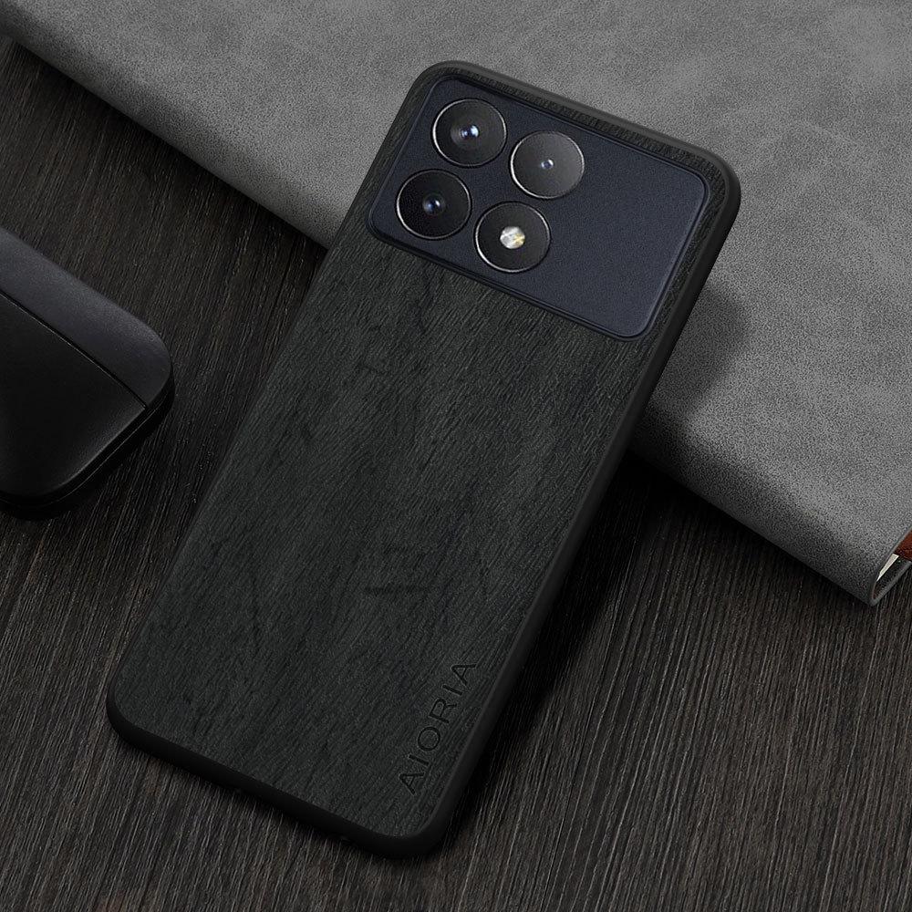 

Case for Poco X6 Pro F6 Pro Leather phone cover Luxxury coque for Poco M6 Pro case Poco X6 чёрный