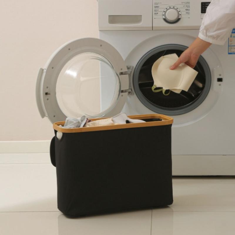 Bamboo Toilet Paper Holder With Lid - Self-Contained Bathroom Organizer With Handle, Enclosed Tissue Storage Box