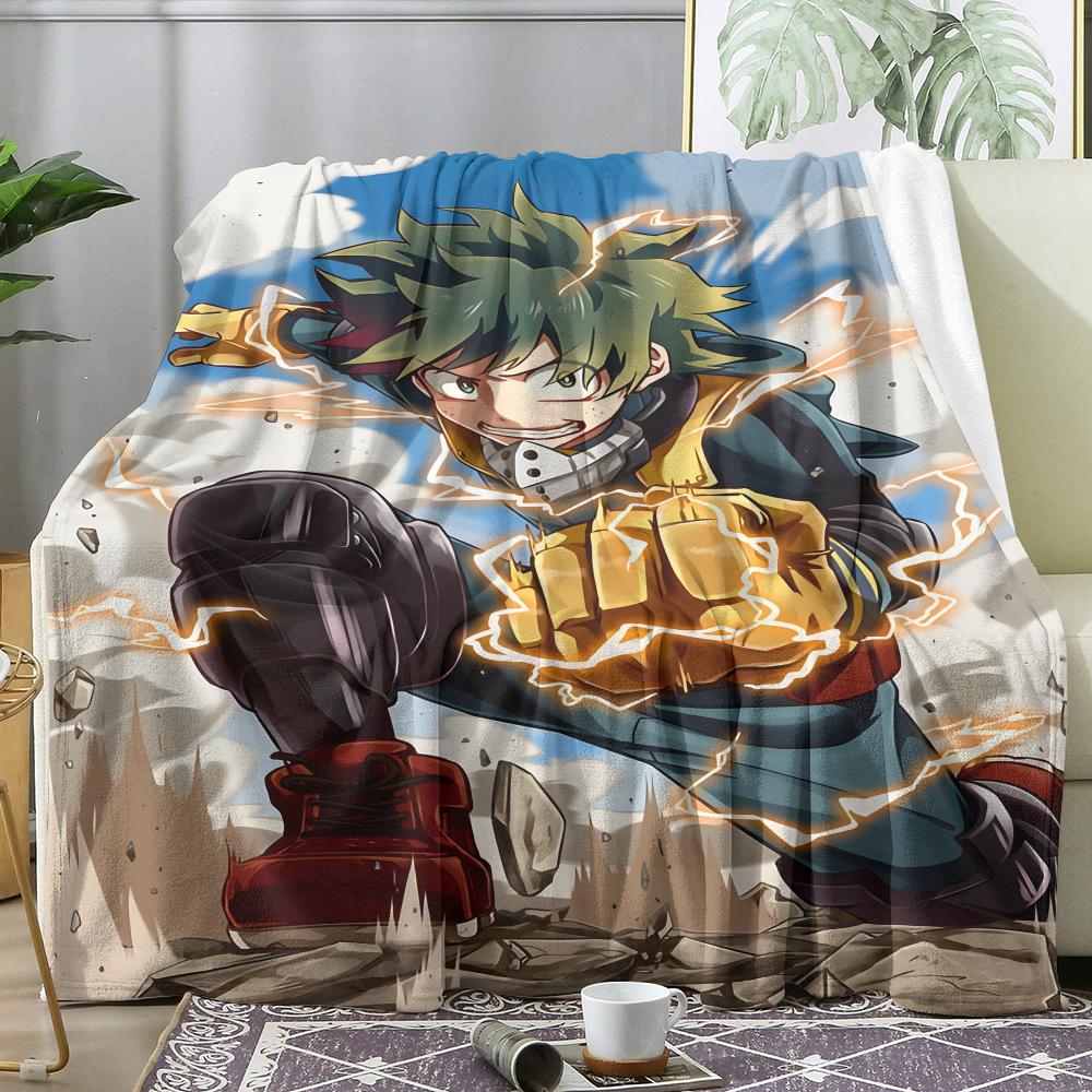 My Hero A-Academia Anime Throw Soft Flannel Throw Summer AC Blanket Lightweight Cool Nap Blanket for Sofa Bed Couch Travel