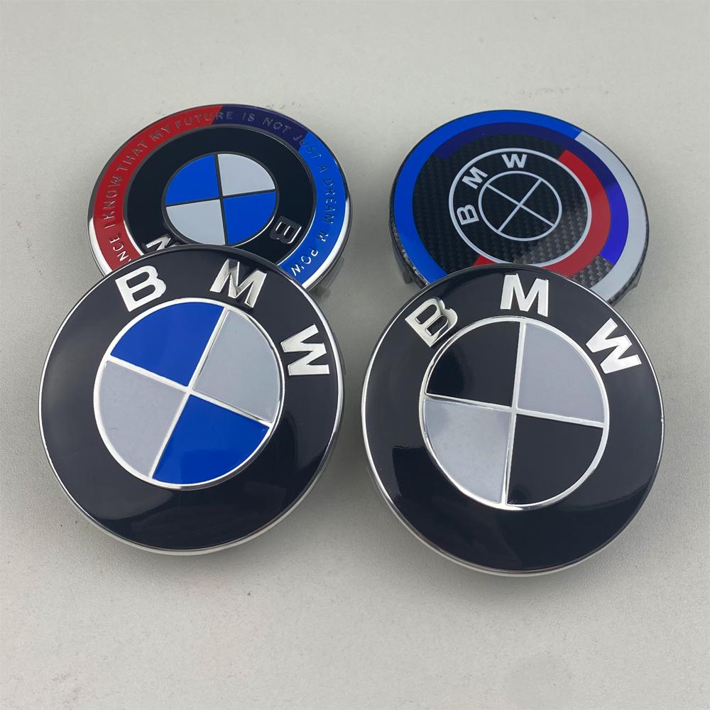 For BMW M 4Pcs 56MM 68MM For BMW E90 E60 F18 E46 X3 X5 X1 G30 E60 F30 E90 G20 E46 F02 G28 Car Wheel Hub Cap Center Emblem LOGO Accessorie
