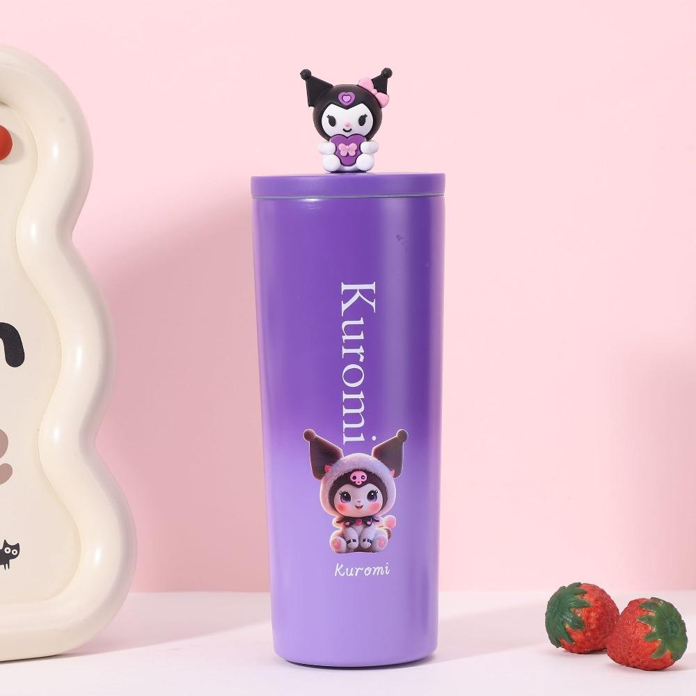Large Capacity Straw Cup, Thermos Cup for Girls, High Value Cartoon Giant, Ice Cup, Cold Water Cup 710ml