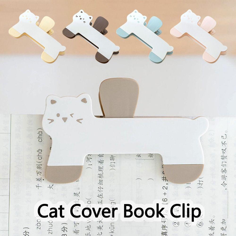 Thickened Fixed Book Clips Cute Cat Bookmark Portable Reading Aid Book Clips  Office