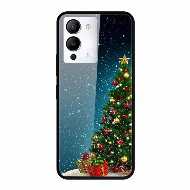 Luxury Shockproof Tempered Glass Back Cover Hard Case For Infinix Note 12 G96 Infinix Note 11pro 11s Protective Cool Phone Cover