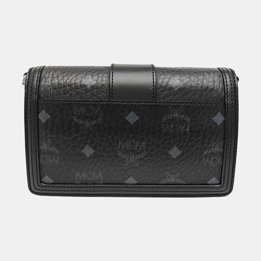 [Pre-Owned] Silver Hardware Monogram Print Chain Shoulder Bag Coated Canvas Leather Crossbody Mini - Very Good #3MITCR
