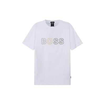 T-Shirts Men's White Crew Neck Moderate Straight Fit 50462613-100