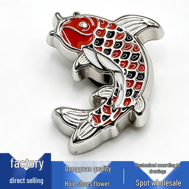 Versatile Goldfish Flower Shoe Accessories - Cute Metal Buckles for Shoes
