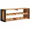 Wine Rack Brown 120 X 45 X 33 Cm Solid Thick Mango Wood