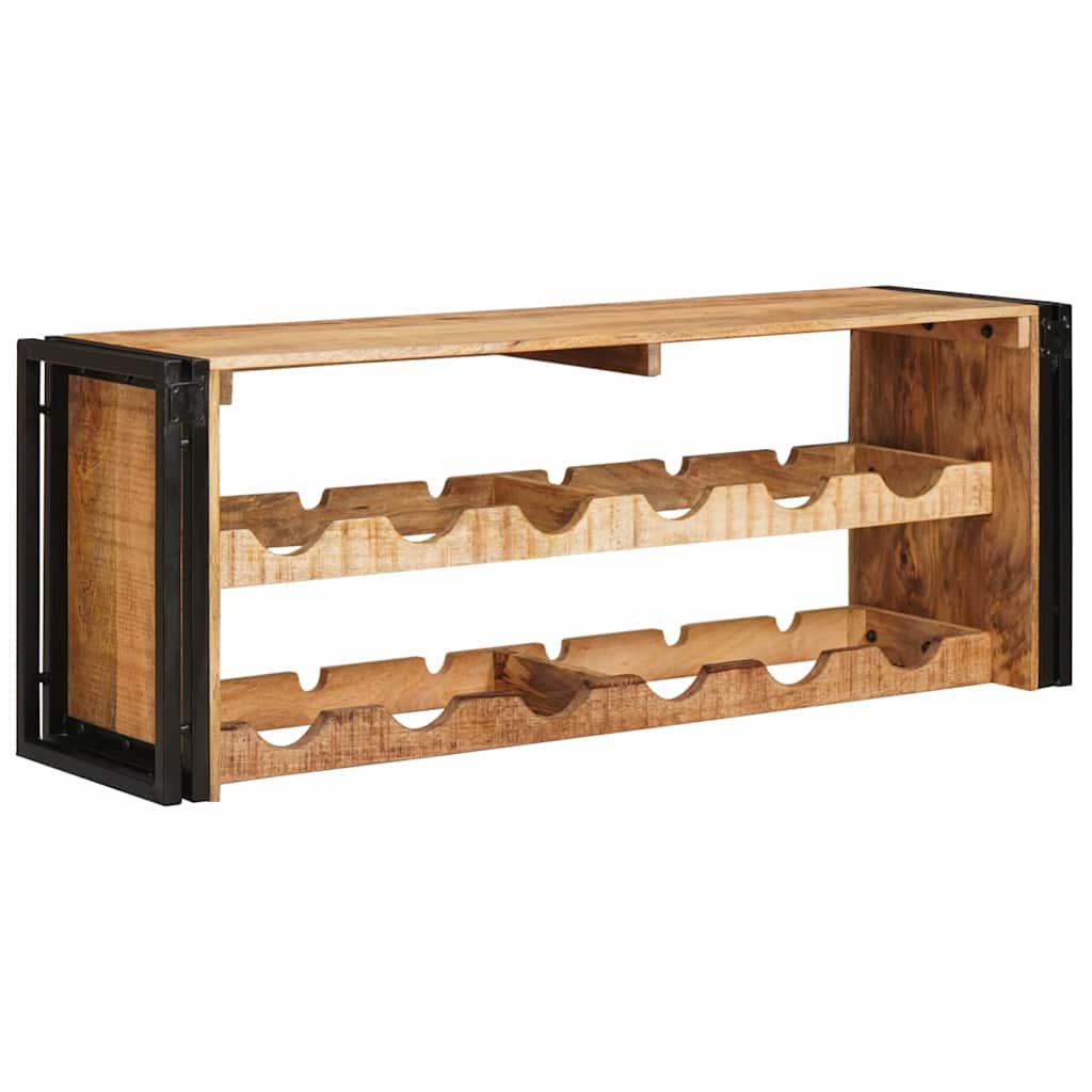 Wine Rack Brown 120 X 45 X 33 Cm Solid Thick Mango Wood