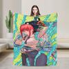 Denji brutal anime Blanket Chainsaws Mans Travel Flannel Throw Blanket For Outdoor Soft Quality Bedspread Birthday Present