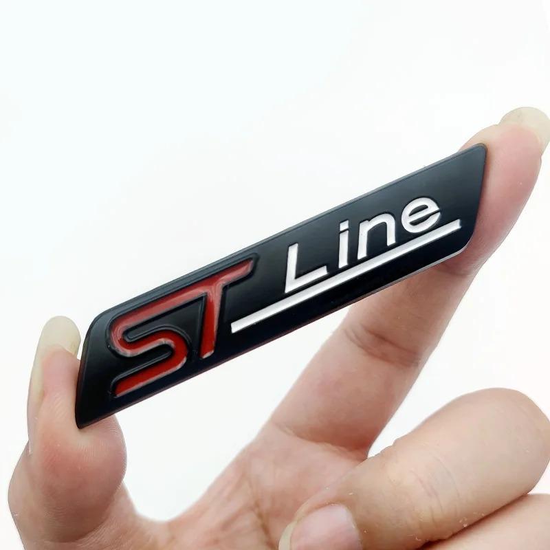 WGL2 3D Metal ST Line Logo Car Rear Trunk Badge Emblem Sider Fender Sticker For Ford STLine Focus Fiesta Mondeo Ecosport Kuga ESCAPE