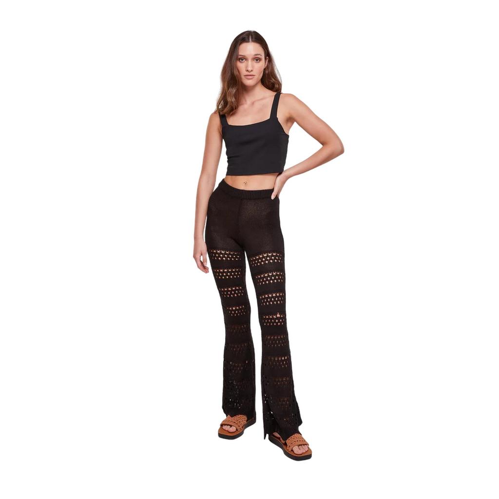 Urban Classics Womens/Ladies Knitted Crochet Flared Leggings