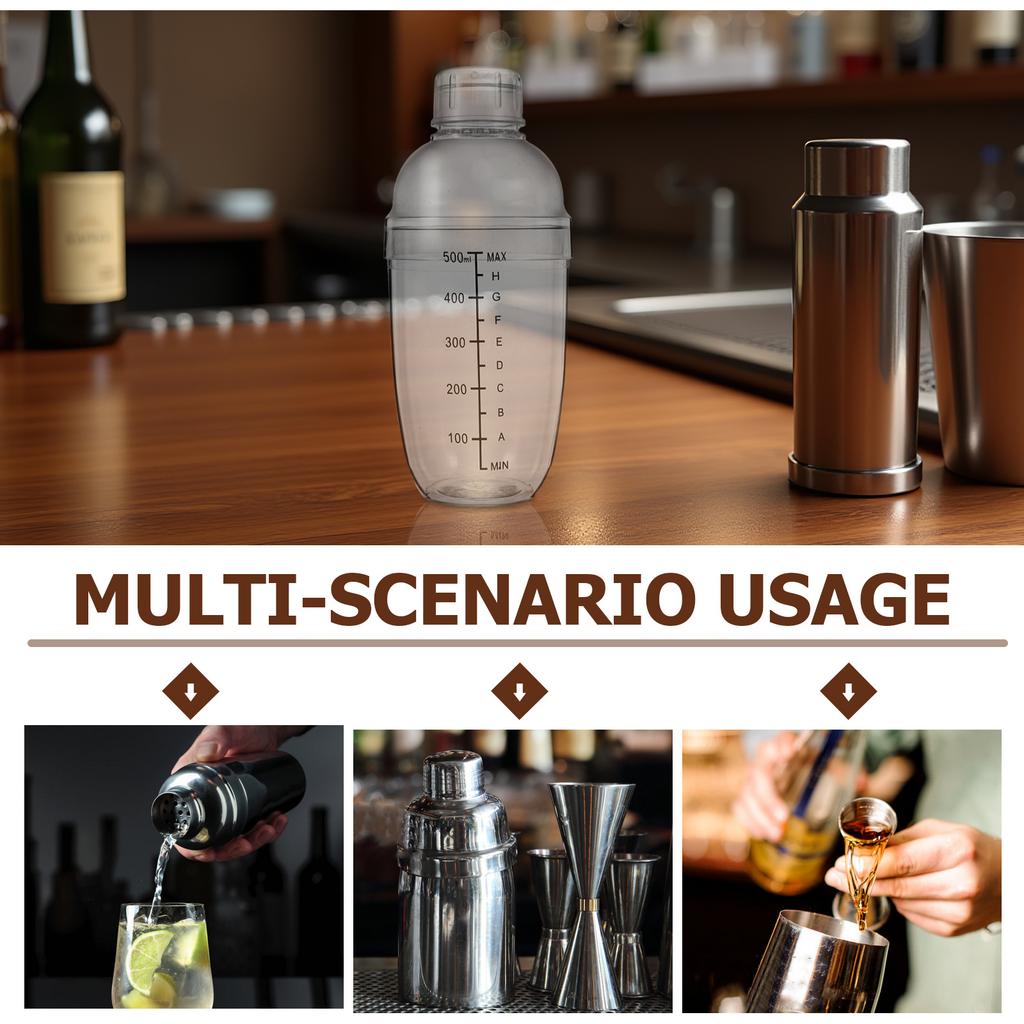 530Ml Cocktail Shaker Leakproof Bar Drink Mixer Hand Shake For Milk Tea Wine Beverage Shaker Cup Cocktail Clear Mixer Cup Pc