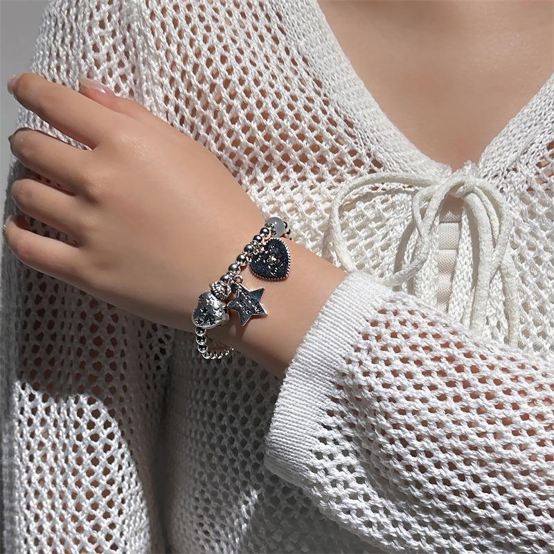 Sweet Heart Star Bracelet: Women's Retro Fashion, Versatile, Trendy, Creative Hand Jewelry