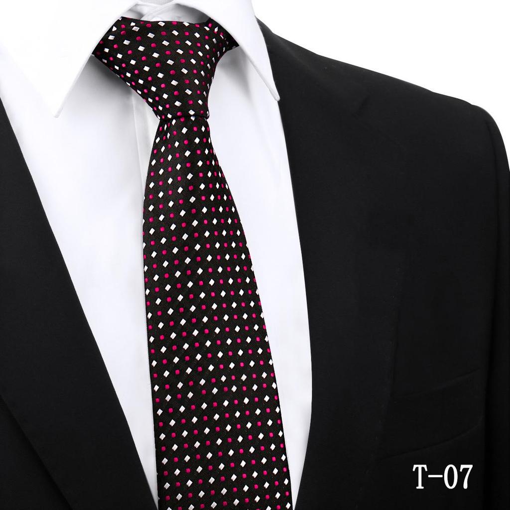 Handmade Paisley Stripe Jacquard Polyester Tie, 7.5cm