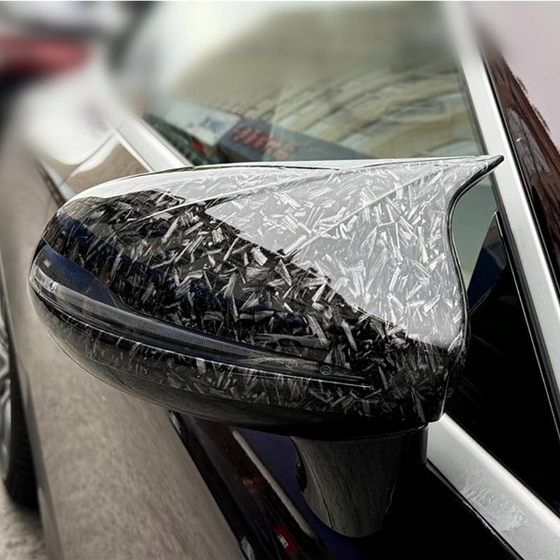 For Mercedes Benz C Class 15-21 E/S Class 16-21 GLC/GLB Car Rearview Side Mirror Cover Wing Cap Exterior Door Housing Shell Trim