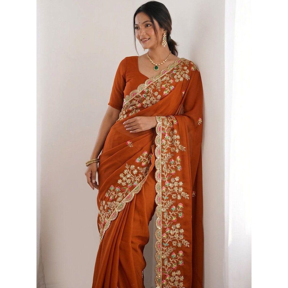 New Launch Party Wear Soft Rangoli Silk Saree Collection