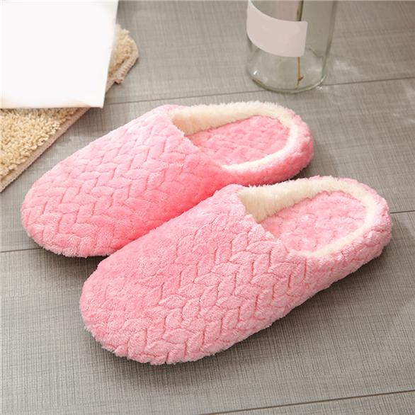2022 Soft Sole Slippers Men Women Indoor Floor Flat Shoes Autumn Winter Warm Home Cotton Warm Plush Bedroom Slides