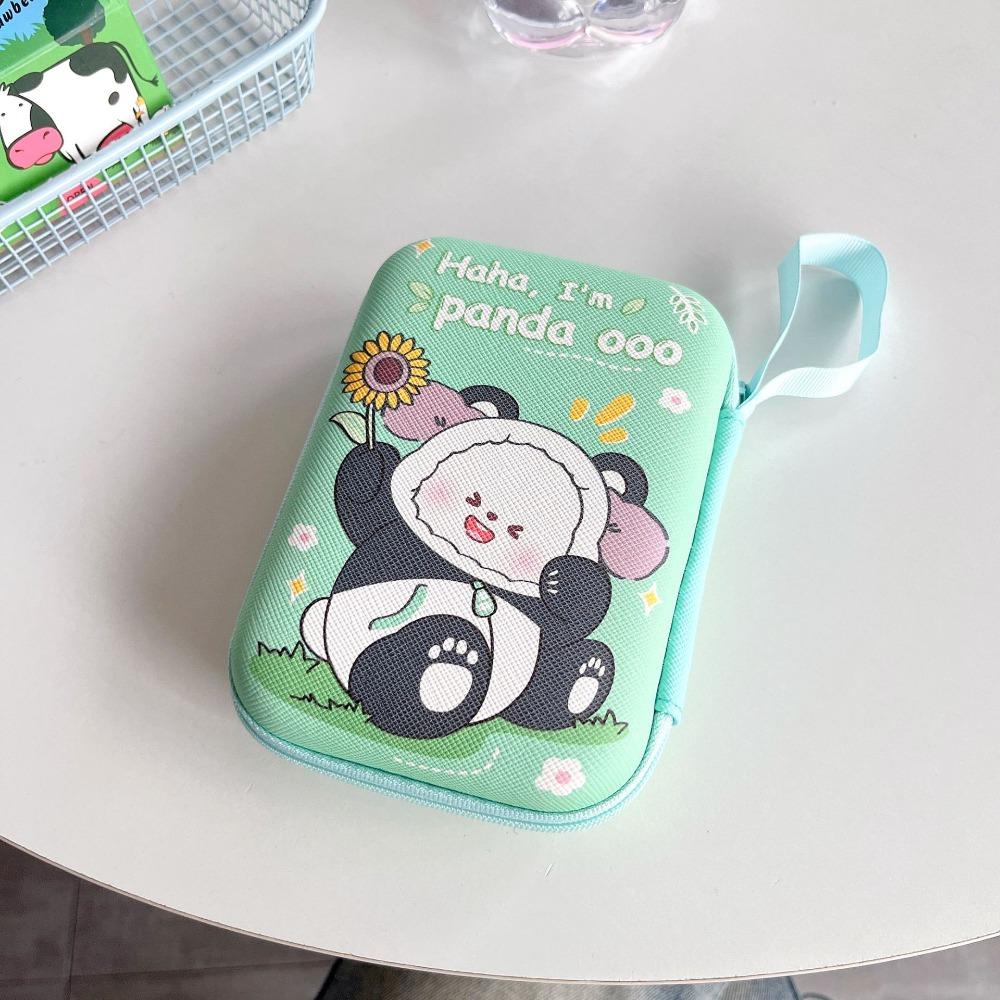 

PU коробка для хранения кабеля данных прямоугольный чехол для хранения наушников для путешествий E