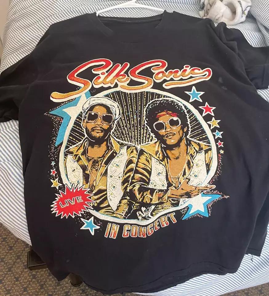 Silk Sonic Concert Tour T Shirt Full Size S5XL Unisex T-Shirt S
