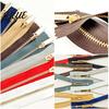 Metal Zipper Set 20Pcs Teeth Non Separating Zipper, Heavy Duty Closed-End DIY Sewing Replacement, Short Tape for Purses Handbags Pockets Wear