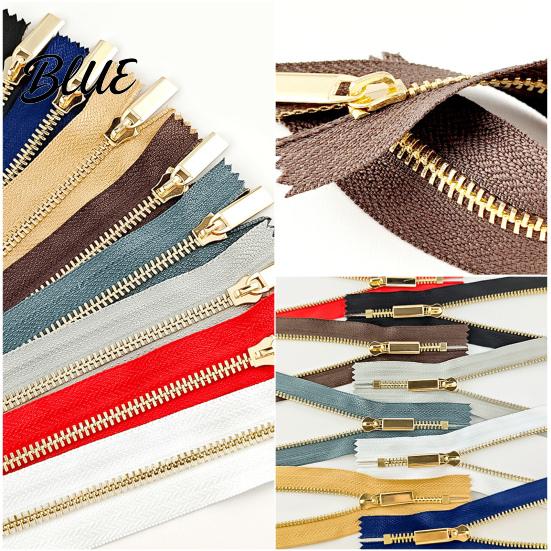 Metal Zipper Set 20Pcs Teeth Non Separating Zipper, Heavy Duty Closed-End DIY Sewing Replacement, Short Tape for Purses Handbags Pockets Wear