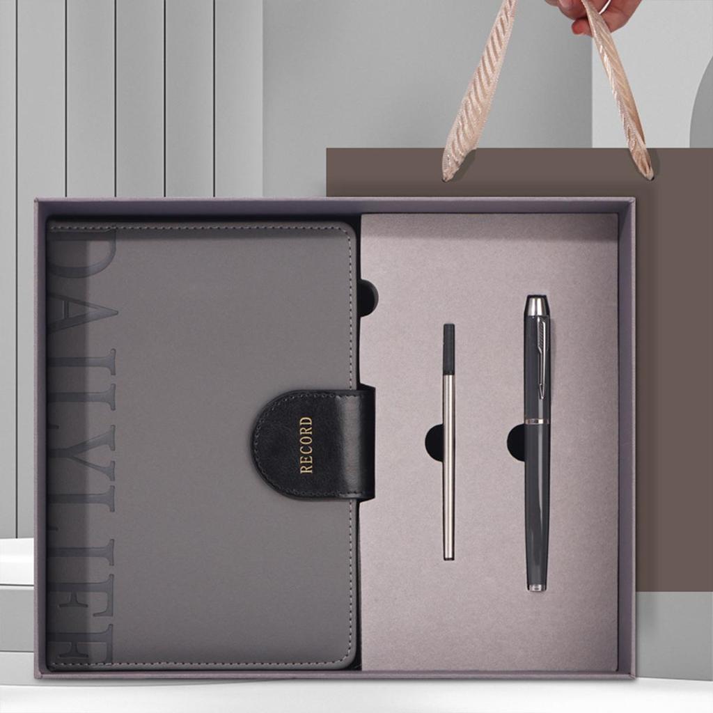 A5 Thick Leather Business Notebook, Buckle Office Notepad, Meeting Record Book, Travel Log, Diary, Student Notebook, Excerpt Book