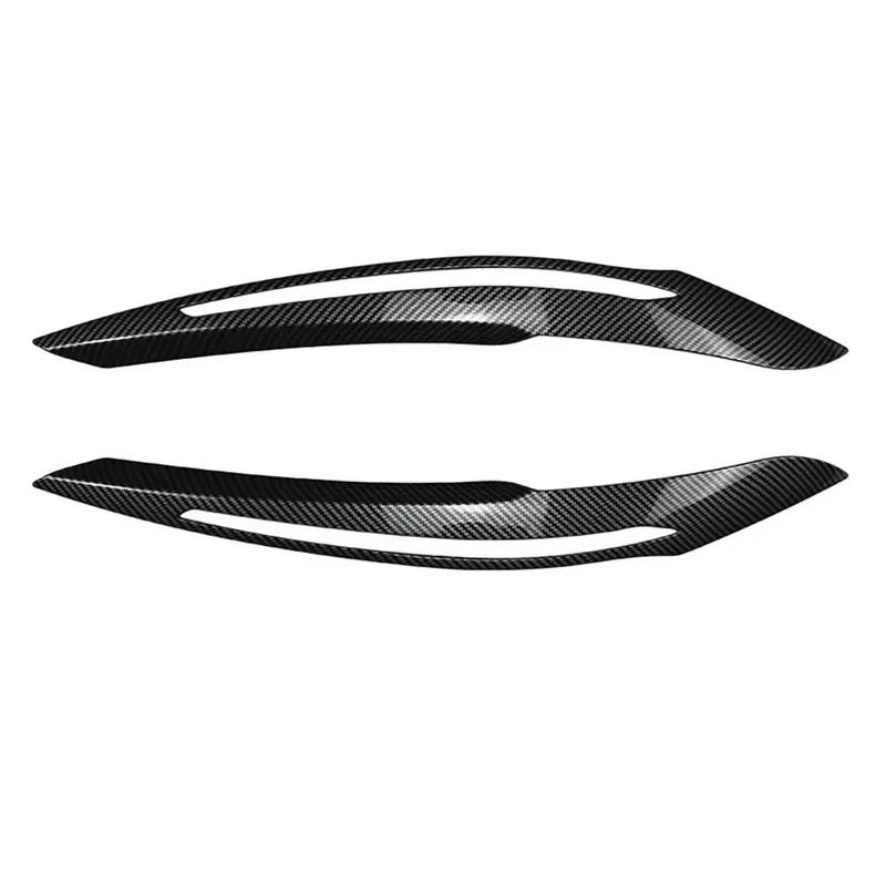 2pcs Black Car Headlight Eyebrows Trims For BMW 1 Series F20 F21 Pre 2011-2014 LCI Headlamp Eye Lid Covers Car Accessories