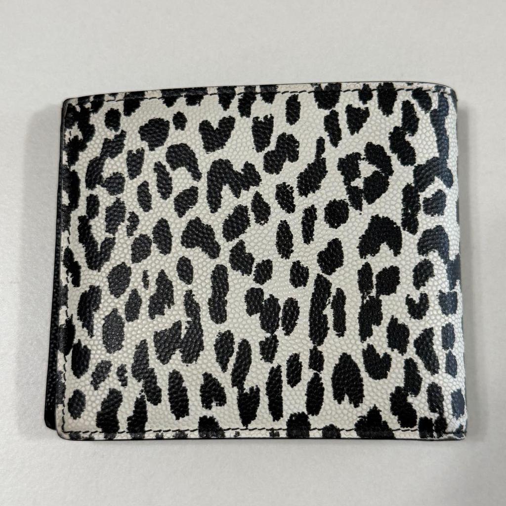 Used SAINT LAURENT Bifold Wallet Leopard Print