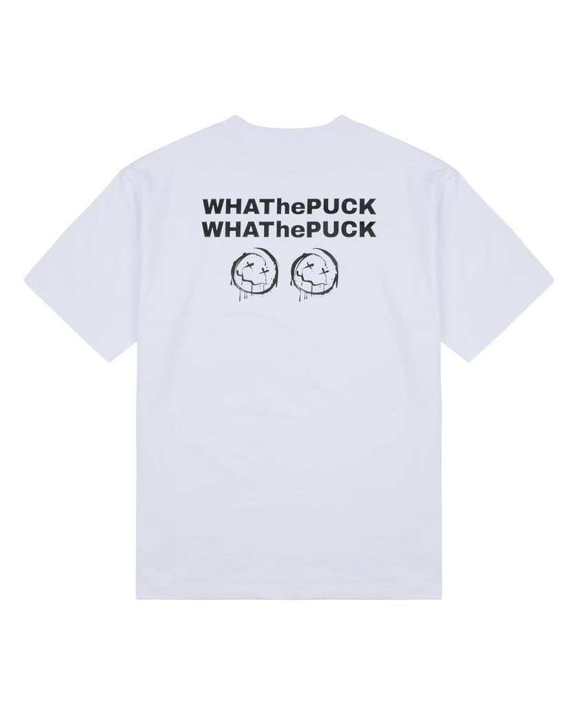 WHATHEPUCK W Logo Smile X 2 T-Shirt White
