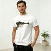 Vintage TShirt Summer Foos FFighters Gun Art Trendy Cool TShirts Cotton Tshirt for Unisex Awesome Cheap Short Sleeve Tops